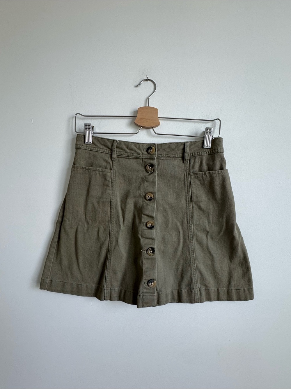 Classic Green Khaki Skirt
